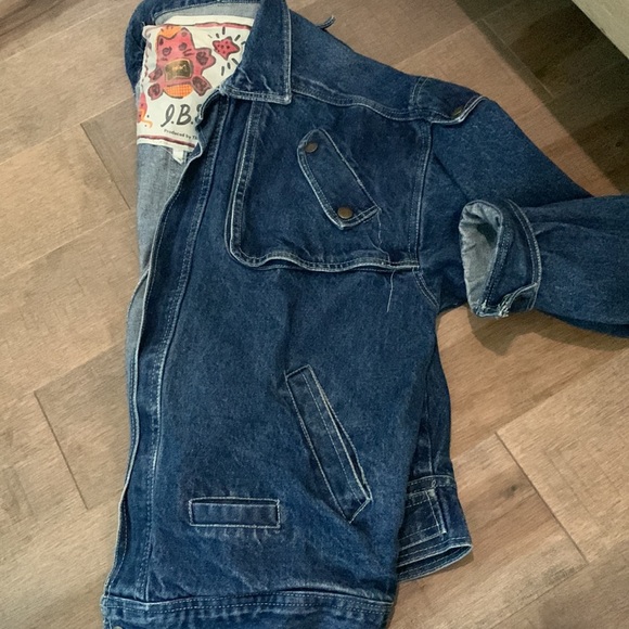 Vintage TAKABO Co.,LTD  Dark Denim Jean Jacket L - Picture 4 of 6